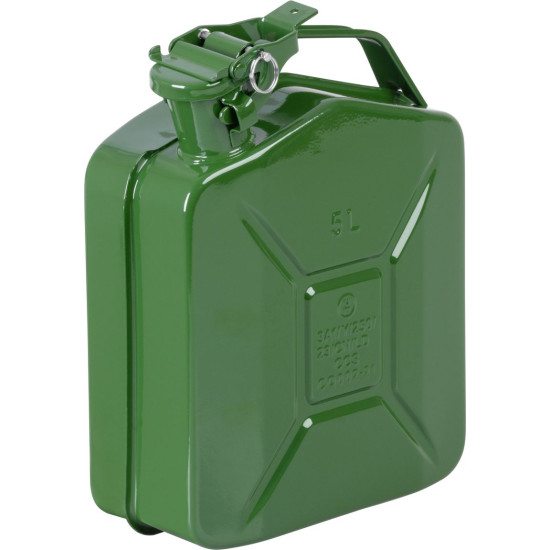 Canister JerryCan LD5, 5 lit, metal, for fuel, green