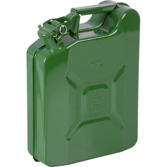 Canister JerryCan LD10, 10 lit, metal, for fuel, green