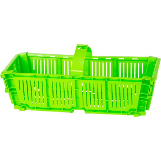 Strend Pro puu- ja köögiviljakast, korv, lahtikäiv, käepidemega, roheline, 40x18x15 cm Strend Pro puu- ja köögiviljakast, korv, lahtikäiv, käepidemega, roheline, 40x18x15 cm