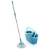 <p>Rotary cleaning set designed for washing floors without hand contact and dirty water. Ideal for tiles and stone floors. The novelty is the rotary system located directly in the handle, the possibility of quick termination directly by the user, a new large rotary chamber that can be easily and quickly inserted into the bucket, a universal total bucket volume of 20l, an operating volume of 6l, a bucket with one handle, a flexible rotary joint. Microfiber mop bunches for intensive dirt absorption. The