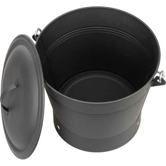 Strend Pro container, ash container, with lid, 8L, bucket Strend Pro container, ash container, with lid, 8L, bucket