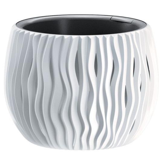 Flower pot SANDY Bowl 240, 238x161 mm, white