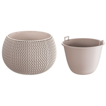 Flower pot SPLOFY Bowl 290x195 mm, mocha