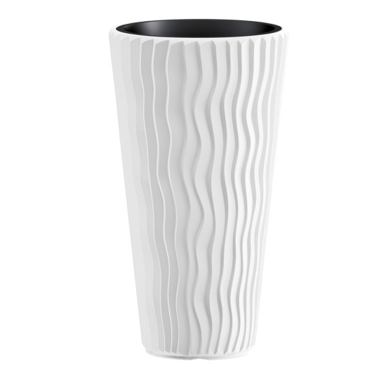 Flower pot Sandy Slim 400, white