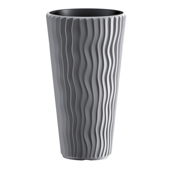 Flower pot Sandy Slim 400, silver Flower pot Sandy Slim 400, silver