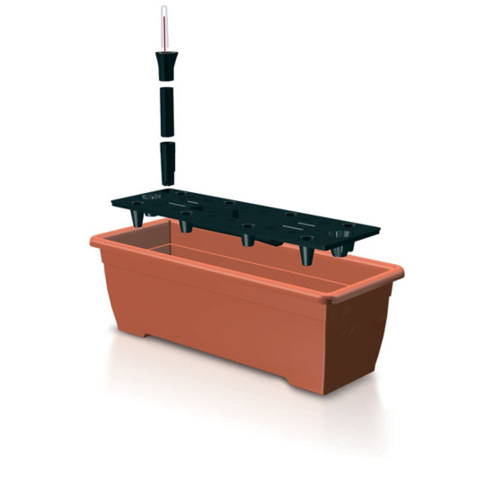 Цветочный горшок BALCONY CAN ISBT5CAN, 19x50x16 см, 7,5 л., с поливом, терракота Цветочный горшок BALCONY CAN ISBT5CAN, 19x50x16 см, 7,5 л., с поливом, терракота