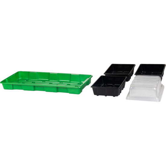 Лоток для рассады 57x24,5x13,5см, 3 отверстия Лоток для рассады 57x24,5x13,5см, 3 отверстия