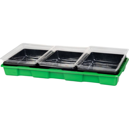 Лоток для рассады 57x24,5x13,5см, 3 отверстия Лоток для рассады 57x24,5x13,5см, 3 отверстия