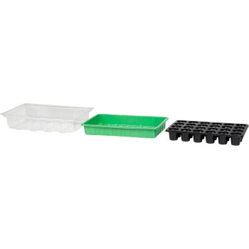 Seeding tray and dome  33x23x10 cm, 24 holes