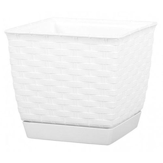 Rotan flover pot square 190mm 3.8lit Rattola, white Rotan flover pot square 190mm 3.8lit Rattola, white
