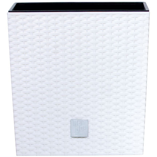 Rotan flover pot square L - 320mm W -320mm H - 325mm 32lit.  Rato low, white