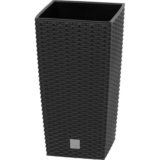 Горшок для цветов со вставкой RATO Square 225, черный