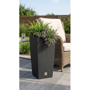 Rotan flover pot square L - 325mm W -325mm H -610mm, 21/49lit. Rato square, black Rotan flover pot square L - 325mm W -325mm H -610mm, 21/49lit. Rato square, black