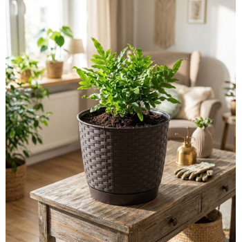 Flower pot RATOLLA Round 190, darkbrown Flower pot RATOLLA Round 190, darkbrown
