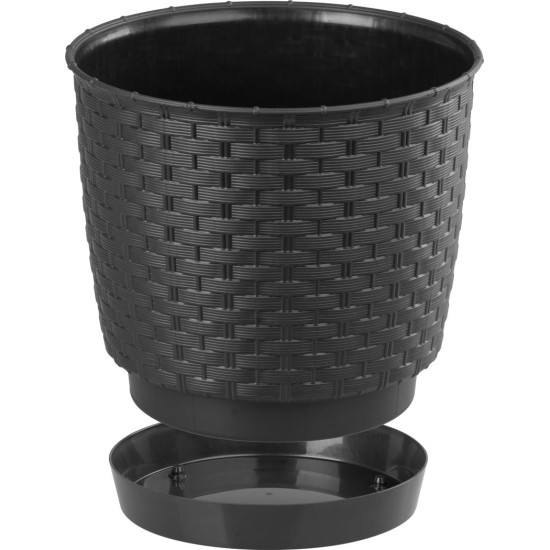 Flower pot RATOLLA Round 190, darkbrown Flower pot RATOLLA Round 190, darkbrown