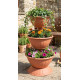 Strend Pro PYRAMID planter, three-level, 82 cm, terracotta