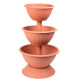 Strend Pro PYRAMID planter, three-level, 86 cm, terracotta