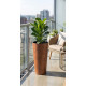 Flower pot with TUBUS Slim Corten insert 400x762 mm, copper look Flower pot with TUBUS Slim Corten insert 400x762 mm, copper look