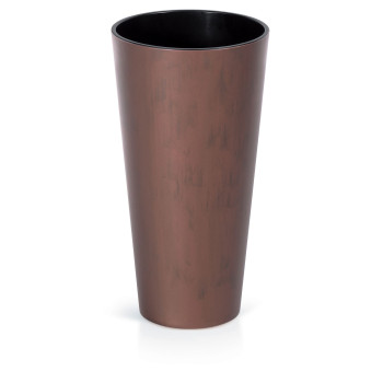 Flower pot with TUBUS Slim Corten insert 400x762 mm, copper look