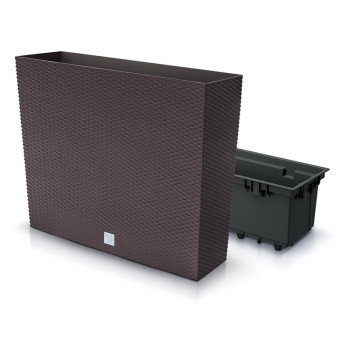 Planter with insert RATO Case 580x180x498 mm, brown