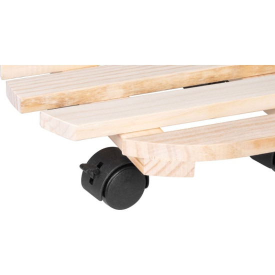 Strend Pro pedestal, 30x7 cm, under a flower pot, on wheels, sliding, stand, max. 50 kg, wood, round Strend Pro pedestal, 30x7 cm, under a flower pot, on wheels, sliding, stand, max. 50 kg, wood, round
