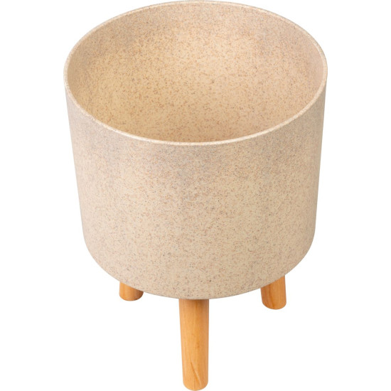 Цветочный горшок Strend Pro, цвет Бамбуковое волокно, 24,5x24,5x31 см