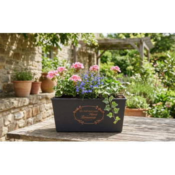 Strend Pro lillepott, must värv, 31x15x15 cm Strend Pro lillepott, must värv, 31x15x15 cm