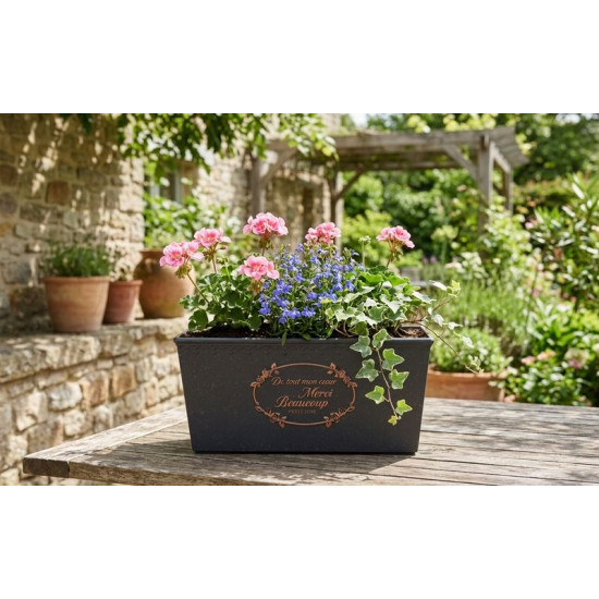 Strend Pro lillepott, must värv, 31x15x15 cm Strend Pro lillepott, must värv, 31x15x15 cm