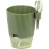 Strend Pro flower pot, with scissors, colour green, 15.5x12.5x16 cm