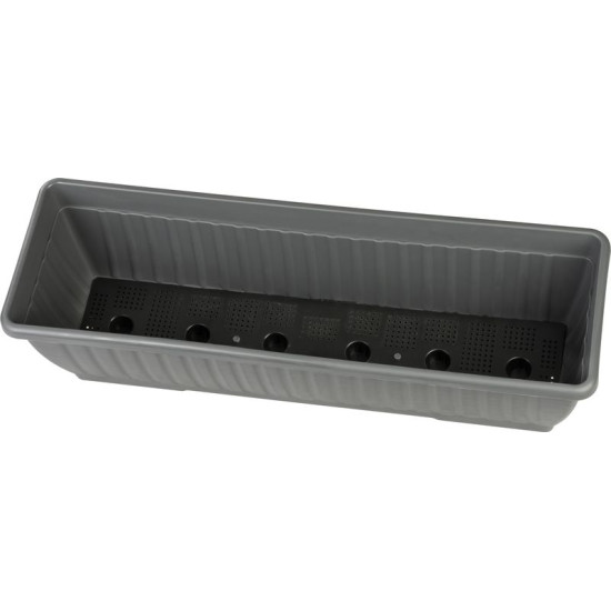 Strend Pro flower pot, grey, 60x19.6x17 cm