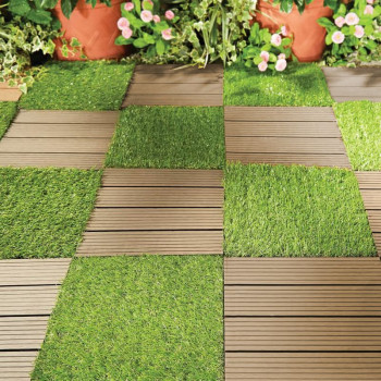 WPC puiduefektiga terrassilaudade komplekt, PP terrassilaud, 31x31x2, plastik, pruun ja hall, pall. 9tk WPC puiduefektiga terrassilaudade komplekt, PP terrassilaud, 31x31x2, plastik, pruun ja hall, pall. 9tk