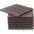 WPC puiduefektiga terrassilaudade komplekt, PP terrassilaud, 31x31x2, plastik, pruun ja hall, pall. 9tk