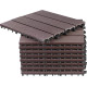 WPC puiduefektiga terrassilaudade komplekt, PP terrassilaud, 31x31x2, plastik, pruun ja hall, pall. 9tk