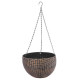 Цветочный горшок Strend Pro Modern, подвесной, золотой, 26x16см, с цепочкой и вешалкой