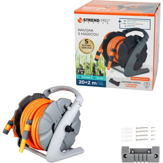 Rewinder Strend Pro Premium, wall mounted 1/2", with garden hose L-20+2 m Rewinder Strend Pro Premium, wall mounted 1/2", with garden hose L-20+2 m