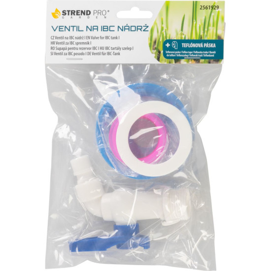 Кран Strend Pro, садовый, 3/4", 16 мм, с редуктором для бака IBC, ПВХ