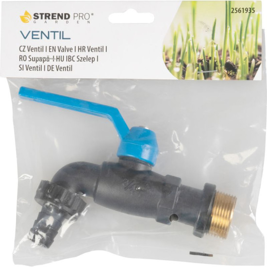 Valve Strend Pro, garden, black, G3/4", nylon