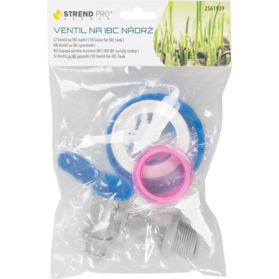 Strend Pro valve, garden, 3/4", 16 mm, with reducer for IBC tank, PVC