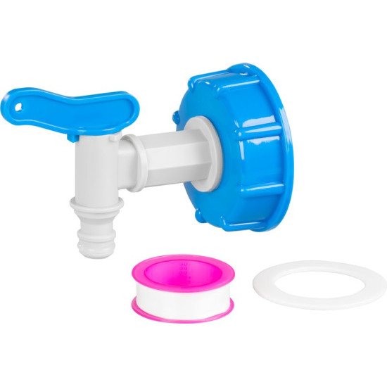 Strend Pro valve, garden, 3/4", 16 mm, with reducer for IBC tank, PVC