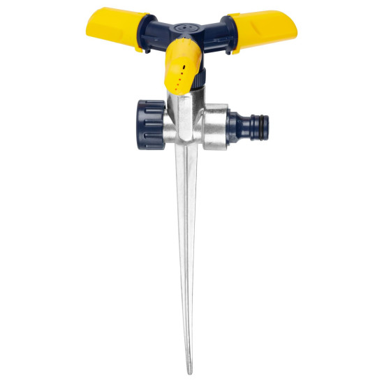 3-arm PVC Revolving Sprinkler DY1014Z with galvanized spike 3-arm PVC Revolving Sprinkler DY1014Z with galvanized spike