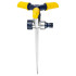 3-arm PVC Revolving Sprinkler DY1014Z with galvanized spike