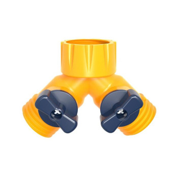 Strend Pro Garden splitter, 2-way connector, garden, with valves Strend Pro Garden splitter, 2-way connector, garden, with valves