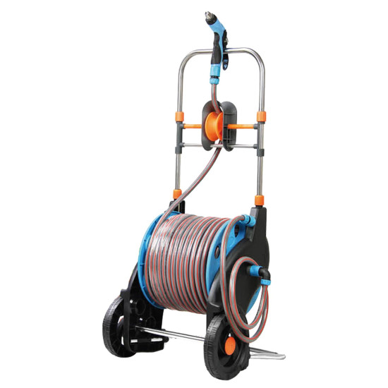 Hose reel + hose + gun + adaptor 50+2m / 1/2" Strend Pro Hose reel + hose + gun + adaptor 50+2m / 1/2" Strend Pro