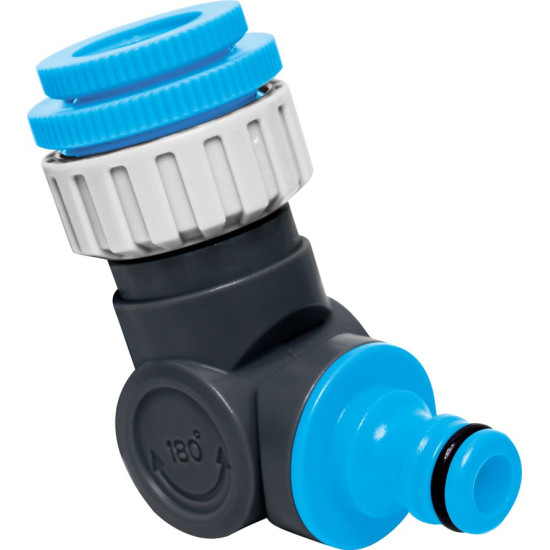 Angled tap adaptor 1/2"-3/4"-1", 360, 180 AQUACRAFT