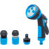 Kastmiskomplekt AQUACRAFT® 770531, Classic, aed, vooliku jaoks, püstol X4 mustrid, STOP-ühendus 1/2", adapter