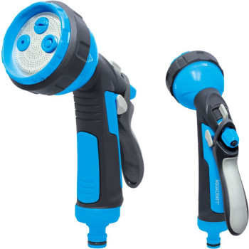 Spray gun 4patterns AQUACRAFT, adjustable, soft rubber, plastic adaptor Spray gun 4patterns AQUACRAFT, adjustable, soft rubber, plastic adaptor