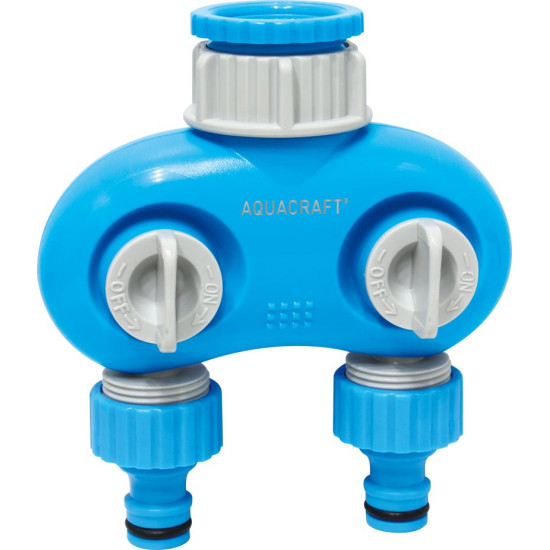 Kahe väljalaskega kraanipistik AQUACRAFT® 550259, Premium Kahe väljalaskega kraanipistik AQUACRAFT® 550259, Premium