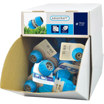 Connector SoftTouch 1/2", AQUACRAFT® 552085, Display box 50 pcs Connector SoftTouch 1/2", AQUACRAFT® 552085, Display box 50 pcs