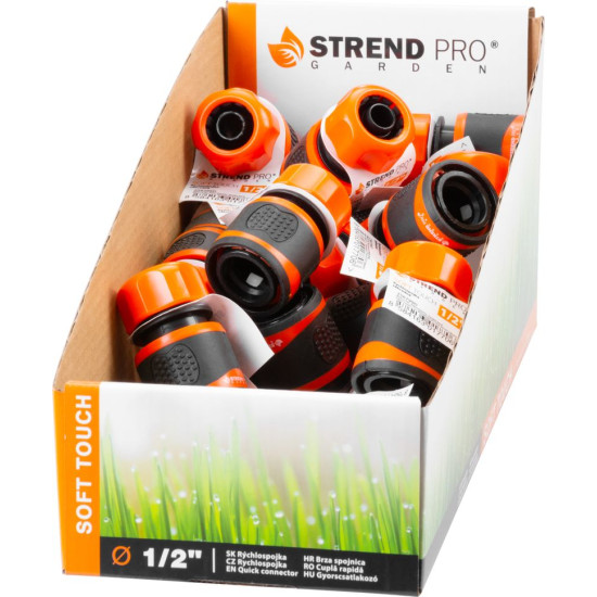 Hose connector Strend Pro C3005RDX, 1/2 ", hose, quick connector, DisplayBox, soft touch