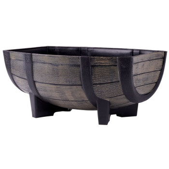 Flower pot GDA Woodeff 817, natural, 41x29x19 cm, barrel